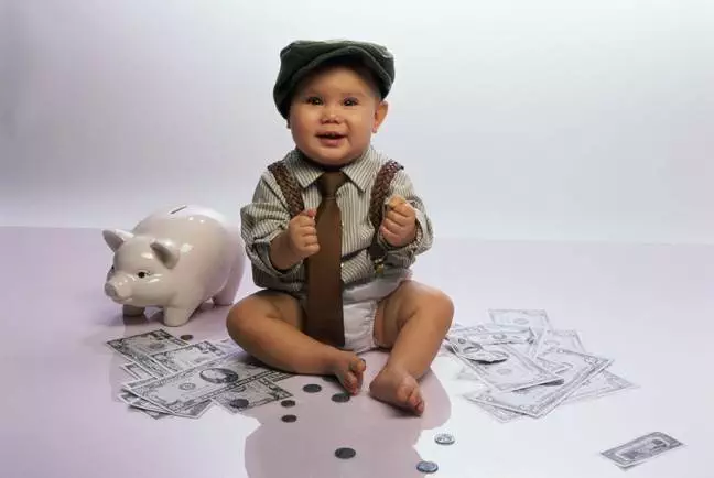 Little Boy piggy bank money