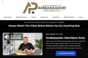 Man presenting Ambassador Program webinar online.