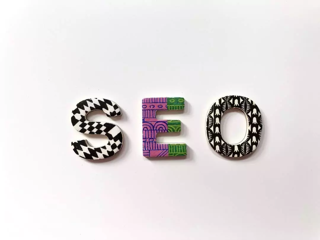 Decorative letters spelling SEO on white background.