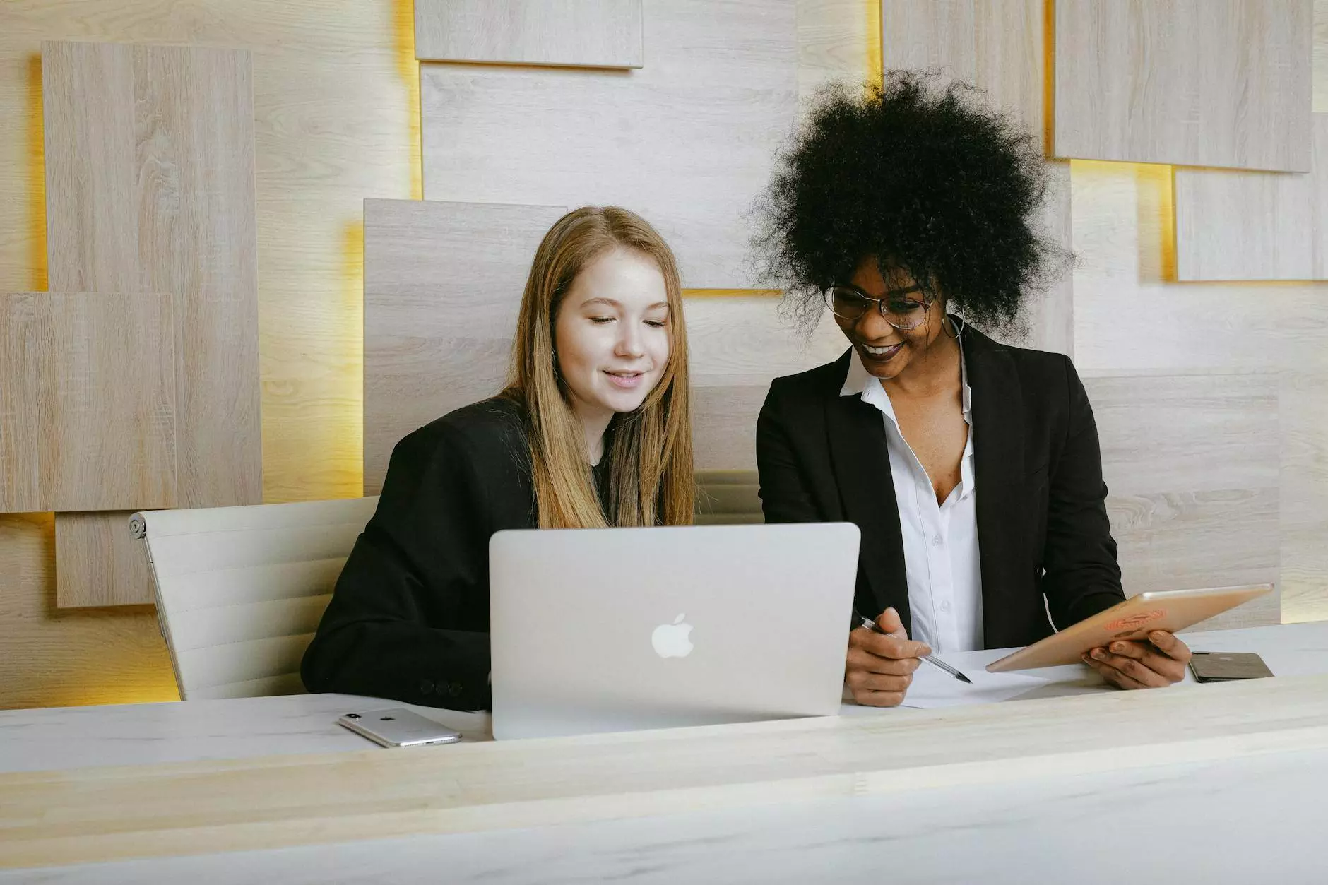 businesswomen working in office