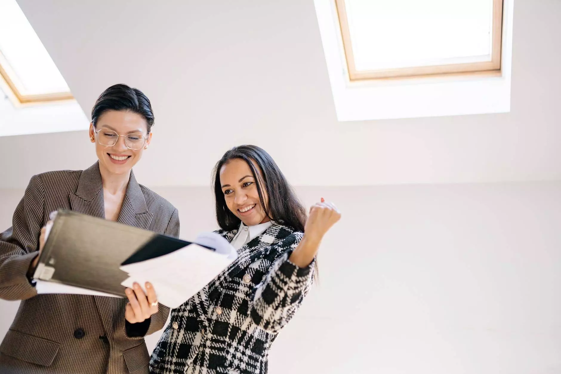 smiling women at office