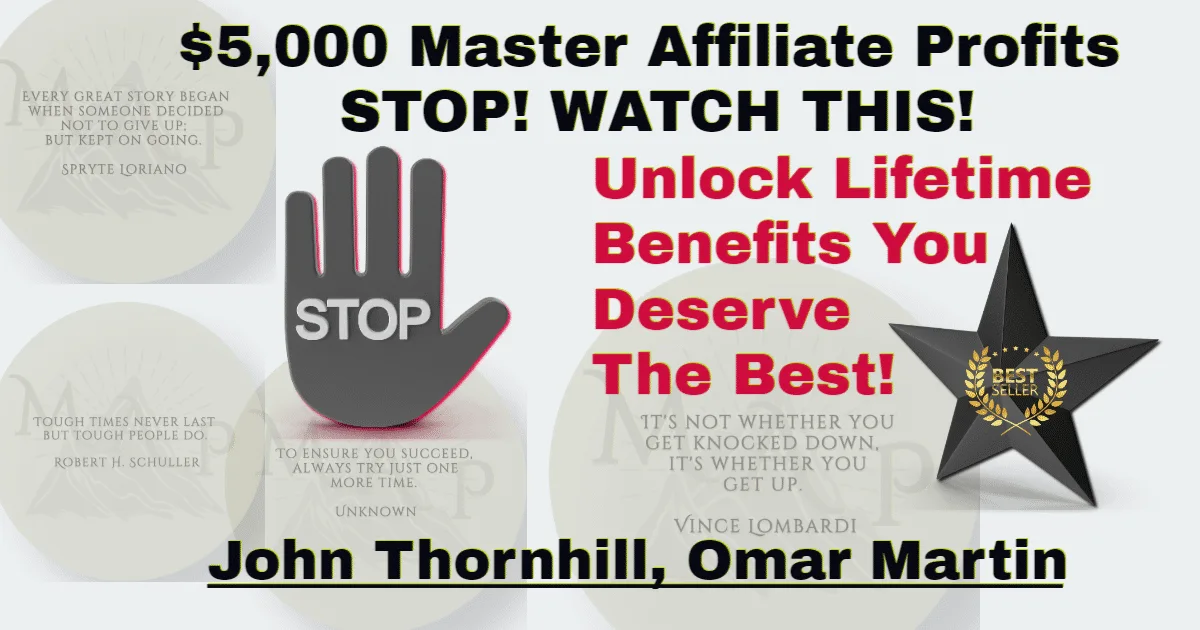 Best Master Affiliate Profits Phase 2 Bonus, $5000 Value, Phase 2 Live Bonus